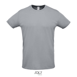 Polyester gezeefdrukte sport t-shirt met logo SOL'S Sprint 130 g/m2 kleur grijs achtste weergave