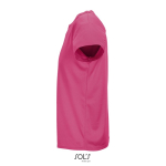 Polyester gezeefdrukte sport t-shirt met logo SOL'S Sprint 130 g/m2 zij aanzicht