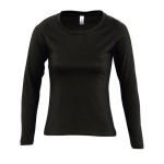 Katoenen T-shirts met lange mouwen voor dames, 150 g/m2 SOL'S Majestic kleur zwart derde weergave