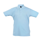 Kinderpolo personaliseren 100% katoen 170 g/m2 SOL'S Summer II kleur pastel blauw