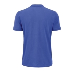 Eco poloshirt van 100% biologisch katoen 170 g/m2 SOL'S Planet kleur koningsblauw achter aanzicht