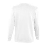 Sweatshirt met zeefdruk van 280 g/m2 katoen en polyester SOL'S New Supreme kleur wit achter aanzicht