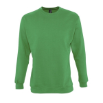 Sweatshirt met zeefdruk van 280 g/m2 katoen en polyester SOL'S New Supreme kleur groen achtste weergave