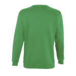Sweatshirt met zeefdruk van 280 g/m2 katoen en polyester SOL'S New Supreme kleur groen achter aanzicht