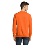 Sweatshirt met zeefdruk van 280 g/m2 katoen en polyester SOL'S New Supreme kleur oranje