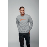 Sweatshirt met zeefdruk van 280 g/m2 katoen en polyester SOL'S New Supreme kleur oranje