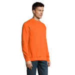 Sweatshirt met zeefdruk van 280 g/m2 katoen en polyester SOL'S New Supreme kleur oranje