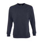 Sweatshirt met zeefdruk van 280 g/m2 katoen en polyester SOL'S New Supreme kleur marineblauw