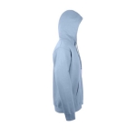 Sweatshirt met capuchon van katoen en polyester 280 g/m2 SOL'S Snake kleur pastel blauw weergave met bedrukking
