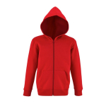 Kinder sweatshirt van katoen en polyester 260 g/m2 SOL'S Stone Kids kleur rood vijfde weergave