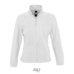 Polyester gepersonaliseerde fleece jackets voor dames SOL'S North 300 g/m2 kleur wit negende weergave