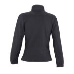 Polyester gepersonaliseerde fleece jackets voor dames SOL'S North 300 g/m2 kleur donkergrijs achter aanzicht