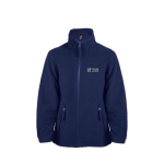 Polarfleece jas voor kinderen van polyester 300 g/m2 SOL'S North kleur donkerblauw weergave met bedrukking