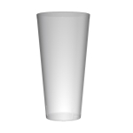 Resistente transparante plastic beker van 400 ml Social kleur doorschijnend