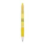 Bic pennen met rubberen grip blauwe inkt bedrukken BIC® Click kleur geel
