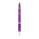 Bic pennen met rubberen grip blauwe inkt bedrukken BIC® Click kleur paars