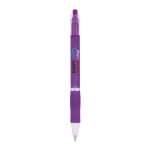 Bic pennen met rubberen grip blauwe inkt bedrukken BIC® Click kleur paars