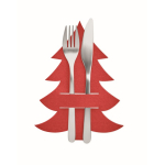 Bestekset personaliseren in kerstboomvorm kleur rood vijfde weergave