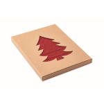 Bestekset personaliseren in kerstboomvorm kleur rood negende weergave