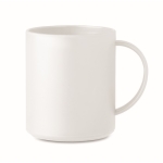 Gekleurde plastic mokken personaliseren van 300 ml Essential kleur wit