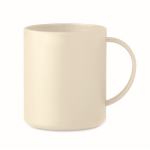Gekleurde plastic mokken personaliseren van 300 ml Essential kleur beige