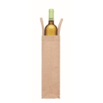 Wijntasjes bedrukken van jute en canvas 320 g/m2 Rioja Wine kleur beige vijfde weergave