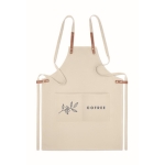 Schort laten bedrukken van biologisch katoen 340 g/m2 Organic Cotton kleur beige hoofdweergave tweede weergave
