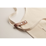 Schort laten bedrukken van biologisch katoen 340 g/m2 Organic Cotton kleur beige foto bekijken derde weergave