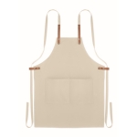 Schort laten bedrukken van biologisch katoen 340 g/m2 Organic Cotton kleur beige vierde weergave