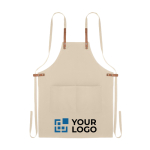Schort laten bedrukken van biologisch katoen 340 g/m2 Organic Cotton weergave met bedrukking