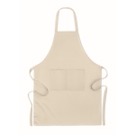 Biologisch katoenen schorten met logo 200 g/m2 Schort Katoen kleur beige tweede weergave
