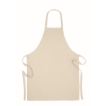 Biologisch katoenen schorten met logo 200 g/m2 Schort Katoen kleur beige derde weergave