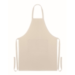 Biologisch katoenen schorten met logo 200 g/m2 Schort Katoen kleur beige vierde weergave