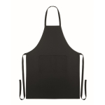 Schort met logo van biologisch katoen 200 g/m2 Eco Pocket kleur zwart zesde weergave
