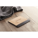 Bamboe-ijskrabber met logo met wisser Bamboo kleur hout sfeervolle hoofdweergave