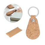 Houten sleutelhanger graveren voor reclame Cork Oval