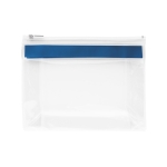 Praktische plastic reistas met ritssluiting Zipper kleur blauw eerste weergave