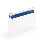 Praktische plastic reistas met ritssluiting Zipper kleur blauw