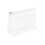 Praktische plastic reistas met ritssluiting Zipper kleur wit