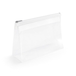 Praktische plastic reistas met ritssluiting Zipper kleur wit