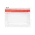 Praktische plastic reistas met ritssluiting Zipper kleur oranje eerste weergave