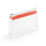 Praktische plastic reistas met ritssluiting Zipper kleur oranje