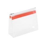 Praktische plastic reistas met ritssluiting Zipper kleur oranje