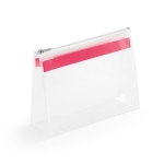 Praktische plastic reistas met ritssluiting Zipper kleur roze