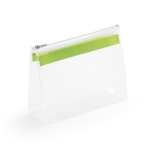 Praktische plastic reistas met ritssluiting Zipper kleur lichtgroen