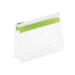 Praktische plastic reistas met ritssluiting Zipper kleur lichtgroen