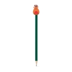 Gekleurd houtskoolpotlood met gum in de vorm van kerstfiguren kleur groen