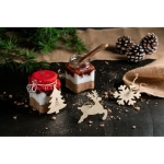 Set van 3 houten kerstversieringen om op te hangen Forest luxe weergave