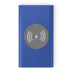 Draadloze oplader en powerbank van 4.000 mAh Powercard Chargepad kleur blauw