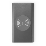 Draadloze oplader en powerbank van 4.000 mAh Powercard Chargepad kleur donkergrijs